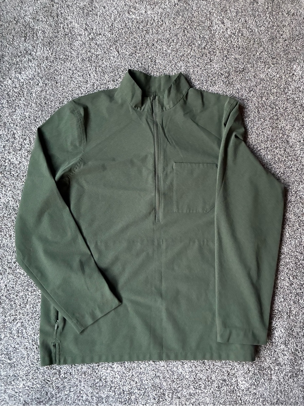 lululemon athletica Men's Olive Green Quarter-Zip Pullover